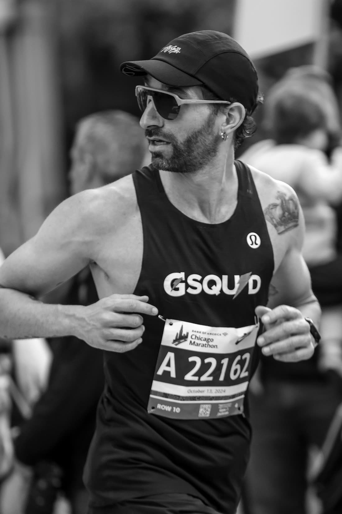 Javier «Javi» corriendo el Maratón de Chicago
